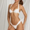 Nyla Underwired Halterneck Bikini Top in White