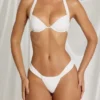 Nyla Underwired Halterneck Bikini Top in White