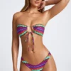 Azure By Oh Polly Swim Multiway Bikini Top in Multi Print Azure By Oh Polly Swim Multiway Bikini Top in Multi Print