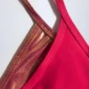 Kariba Metallic Layered Bikini Top in Fuchsia