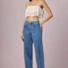 Lacie Ruffled Cropped Camisole Top in Ivory