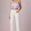 Lacie Ruffled Cropped Camisole Top in Lilac