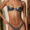 Mar Cheeky Bikini Bottoms in Silver