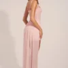 Reeva Corseted Draped Mini Dress in Blush Pink Reeva Corseted Draped Mini Dress in Blush Pink