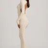 Regine Modal Ruched Backless Maxi Dress in Ivory Regine Modal Ruched Backless Maxi Dress in Ivory