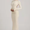 Regine Modal Ruched Backless Maxi Dress in Ivory Regine Modal Ruched Backless Maxi Dress in Ivory