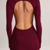 Regine Modal Ruched Backless Maxi Dress in Wine Regine Modal Ruched Backless Maxi Dress in Wine