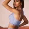 Selena Embellished Cowl Neck Corset in Blue Selena Embellished Cowl Neck Corset in Blue