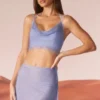 Selena Embellished Cowl Neck Corset in Blue Selena Embellished Cowl Neck Corset in Blue
