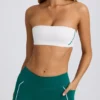 Soft Active Bandeau Sports Bra in White Soft Active Bandeau Sports Bra in White