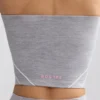 Soft Active Contrast-Trim Bandeau Top in Marl Grey Soft Active Contrast-Trim Bandeau Top in Marl Grey