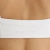 Soft Active Contrast-Trim Sports Bra in White Soft Active Contrast-Trim Sports Bra in White