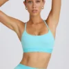 Soft Active Cross-Back Sports Bra in Aqua Soft Active Cross-Back Sports Bra in Aqua