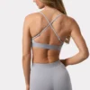 Soft Active Cross-Back Sports Bra in Grey Marl Soft Active Cross-Back Sports Bra in Grey Marl