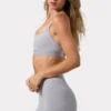 Soft Active Cross-Back Sports Bra in Grey Marl Soft Active Cross-Back Sports Bra in Grey Marl