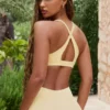 Soft Active Cross-Back Sports Bra in Lemon Soft Active Cross-Back Sports Bra in Lemon