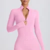 Soft Active Zip-Up Jacket in Baby Pink