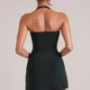 Vita Longline Halterneck Top  in Black