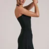 Vita Longline Halterneck Top  in Black