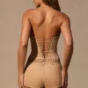 Zoryelle Low-Rise Mini Shorts in Tan